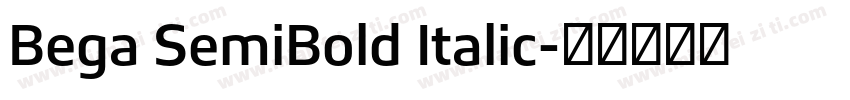 Bega SemiBold Italic字体转换